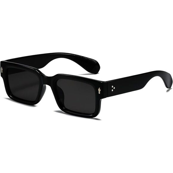 EYLRIM Square Other - EYLRIM Square Frame Sunglasses for Men and Women Chunky Rectangle UV400 Shades